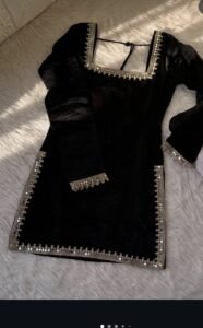 Black short kurti for women