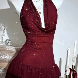 red mini dress