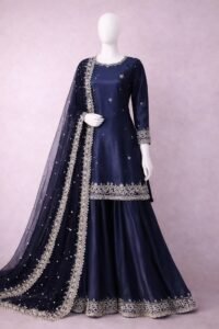 Blue long kurti for women