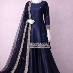 Blue long kurti for women