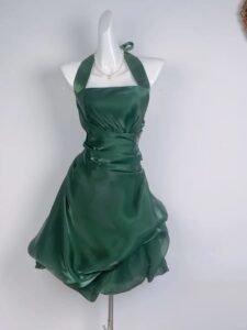 Green mini dress