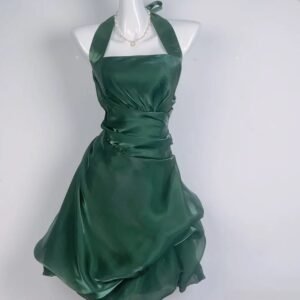 Green mini dress